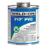 Weld-On 717 PVC cemento adesivo industrial, embalagem de 473 e 946 ml, 13974, para tubulações, código NCM 350691, 0000001400, produto importado, datasheet