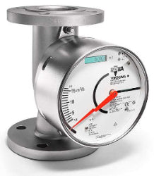 Yokogawa RAMC05-D4PF-71A5-T90NNN/P9/PP rotâmetro, conexões NPS 2 (DN 50), flange, classe 150, FP, 0,7-7 m3/h, 54ºC, base/topo entrada/saída vertical, importado