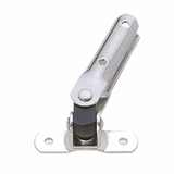 Conector de cana redondo com articulação cardan de 12 a 14 mm, furos na base de 38 mm, furos de fixação Ø 4 mm, produto importado