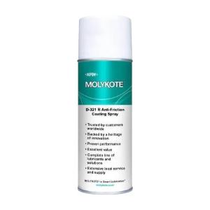 Molykote D321-R Lubrificante em aerosol (spray), a base de solventes e lubrificantes, embalagem de 400ml, Lumobras, Molygrafit AFS, produto importado