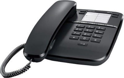 Siemens Gigaset DA310 Telefone fixo, convencional, de parede, com fio, por teclas, sinal sonoro, cor cinza escuro, grau de proteção IP22, disponibilidade limitada, substituto do antigo modelo DA100, produto importado, ficha tecnica catalogo datasheet