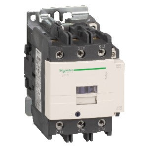 Schneider Electric LC1D80F7 Contator de Baixa Tensão de potência, 3 polos (tripolar), contatos auxiliares 3NA, 1NA+1NF, AC-3 (60Hz), isolamento (Ui) 690V, operação (CA) Ue) 440 Vca, 80A, comando da bobina CA 110-220 Vca, código NCM 851190, produto importado