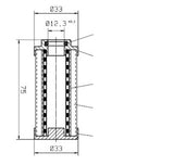 Bosch Rexroth EPE 2.Z30H10XL-C00-0-P Elemento Filtrante para óleo, tamanho de partícula 7µm, midia em fibra de vidro, descontinuado (obsoleto) substituido pelo modelo 2.Z30PWR10-C00-0-M, produto importado, ficha técnica catalogo datasheet