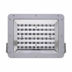 Eatoncorp, Projetor de Iluminação,180° movimento horizontal, módulo de LEDs 79w, 100-277vca/108-250Vcc, 50/60Hz, alumínio isento de cobre cinza, 1 entrada prensa-cabo elétrico armado, NPT Ø3/4", difusor em vidro temperado, 9132 lm, NBR IEC 60529, temperatura T6, referência: EZNL/R3/79CPS, produto importado