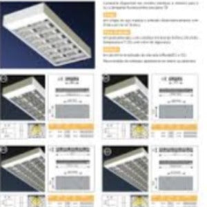 Salmerao FSC-P 2 X 40W Difusor em policarbonato para luminária, produto importado