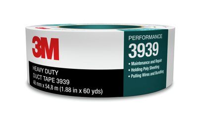 3M 3939 Fita Adesiva Polietileno, cor prata, rolo com comprimento 54,8m (60 yards), largura 48mm, código NCM 76071990, produto importado, catalogo data sheet
