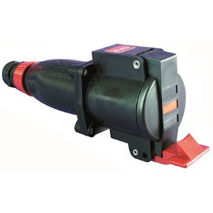 Appleton PRE332MB Tomada Eletrica Industrial, 200-250Vca, 50/60 Hz, corrente nominal 32A, com 3 polos (2P+T), corpo em poliéster, protação IP66, com tampa de proteção e dispositivo de bloqueio, Grupo IIC, T6, ATEX, IECEx,  200-250Vca, 50/60 Hz, código NCM 85361000, produto importado
