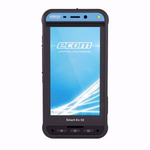 Ecom SMART-EX 02 DZ1 Telefone Celular 4G, Android, 32Gb, desenho Touch, NFC, Wi-Fi, c/câmera integrada, proteção NBR 6146, proteção IP64, NBR 9518, Ex em[ib], segurança intrínseca, Grupo IIC, ClasseT4(135ºC), NCM 85171200, substitui o antigo Smart-Ex 01, produto importado, catalogo data sheet