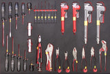StopDrop SDKITELE65 Drawer#1 Kit de Ferramentas para trabalho elétrico em altura, com 184 peças (inclui chaves de fenda, philips, alicates, chaves de grifa, etc), no pedido informar nome da embarcação para gravação a laser, código NCM 820750, produto importado