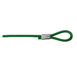 Pro-Lock WIRE-1.5MG Cabo Arame Aço Zincado, com cobertura em policloreto vinila, disponível nas cores verde, vermelho, amarelo e azul, comprimento 1,5m, produto importado
