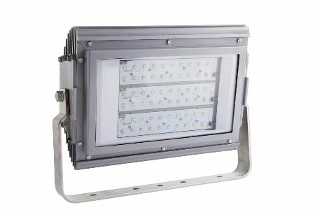 Chalmit ARRN/15L/LE Luminária LED, 125W, 120-277V, 50/60Hz, corpo em alumínio, com entradas rosqueadas M20 x 1,50 (ISO 261), fixação em alça ajustável, Ex nA, NBR IEC 60079-0, Grupo IIC, classe de temperatura T6, T90C