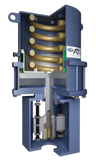 ATI HDL269SRR70 Atuador Pneumático, tipo pistão, retorno para mola, especificação linear, ação de controle ar fecha, curso 9 pol, pressão máxima de trabalho 150 psi, produto importado, ficha tecnica catalogo datasheet