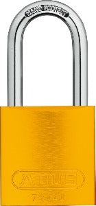 Abus Sec 43609 3 Cadeado, corpo em alumínio Titalium, haste em aço temperado, 86x39x19x6,5x39x20mm, com 2 chaves, corpo amarelo, 72/40HB40, cilindro com 6 pinos, produto importado, ficha tecnica catalogo datasheet