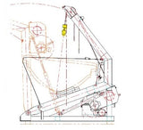 Acebi R0R-20-CP-00 Contra-Peso (counterweight), para uso em guindaste/guincho (Davit) modelo ROR-E-210-03 e similares, código NCM 84262000, produto importado, desenho ficha tecnica catalogo datasheet