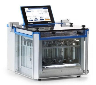 Biotage 415001 Evaporador de Laboratorio TurboVap II, vertical, temperatura de operação +90ºC, tensão 110V/240V, frequência 50/60Hz, potência 1000W, capacidade para 6 vials, volume amostra 50 ou 200 ml, detecção end-point 0.5 ou 1.0 ml, produto importado, ficha tecnica catalogo data sheet
