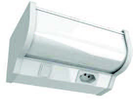 BKNAV 120.08.074.TI-AG 15W/E27/127V Luminária, para 1 lâmpada fluorescente, compacta com reator integrado, 15W, receptáculo E27, antivibratório, corpo aço carbono galvanizado, branco, com 2 entradas rosqueadas, NPT Ø3/4" (ASME B1.20.1), fixação sobrepor, difusor em policarbonato, ficha tecnica catalogo datasheet