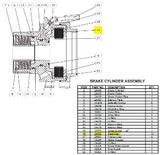 Braden 24490 Disco de Aço para o conjunto de freio do guincho de carga modelo CH150, produto importado NCM 84251100, catalogo de peças datasheet