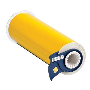 Brady 13563 Fita para confeccão de etiquetas em Vinil, 254,0mm x 15,2m, na cor amarela, para uso em sinalização industrial em áreas internas e externas, NCM 482190, produto importado, catalogo data sheet