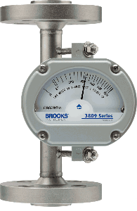 Brooks Instruments 3809 Rotametro E14CCBA diâmetro das conexões NPS 1 1/2 (DN 40), extremidade das conexões flangeada, classe 600, FJA, escala 0,6-6 m3/h, temperatura máxima 60ºC, posição das conexões topo entrada/saída vertical, proteção IP65W, IEC 60529, produto importado, Ficha Tecnica Catalogo Datasheet