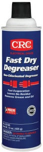CRC 2185 Desengraxante de Secagem Rapida (degreaser), tipo spray (aerosol), líquido, sem cor, densidade 0,77, solubilidade negligível, ponto de ebulição 48ºC, 15wt (14 Oz), produto importado