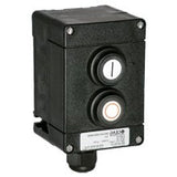 Eaton CEAG GHG4118251R0005 Blinda GHG4118277R0001 Botoeira de Comando Elétrico, com 2 botões de comando, comum pulsador, 690V, 16A, caixa retangular em termoplástico, fixação base com parafuso, (substitui Blinda GHG4118277R0001, EBZA8050-II, GHG4118271R0456 e P412R000012), produto importado, catalogo datasheet