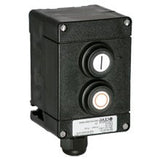 Blinda GHG 411 8277 R0001 Botoeira de Comando Elétrico, com 2 botões de comando, comum pulsador, 690V, 16A, caixa retangular em termoplástico, fixação base com parafuso, EBZA8050-II, GHG4118271R0456, P412R000012, produto importado, descontinuado/obsoleto, novo número CEAG GHG4118251R0005 catalogo datasheet