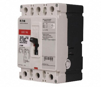 Cutler Hammer EHD3050 Disjuntor em caixa moldada, tripolar, corrente nominal 50A, isolamento (Ui) 480V, 60Hz, capacidade de interrupção máxima 14kA, com disparador magnético e térmico fixo, acionamento por alavanca vertical, produto importado, NCM 851190, ficha técnica data sheet