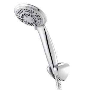 Daelim Bathplan Aqua Stream, chuveiro multifuncional com 6 posições de jato, 11 cm de diametro, em aço inoxidável, mangueira com 2 metros de comprimento, way Multifunction Shower Head, Stainless Steel