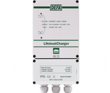 Defa 700110 Carregador de Bateria para balsa salva-vidas, 212-2332, Lifeboat Battery Charger, 42V AC 2x12Vcc, 2x5A, VG7.5F, IP nipple in and out, EMC EN 55014 Safety IEC 60335-2-29, peso 4,5 kg, NCM 850680, produto importado, ficha tecnica catalogo datasheet
