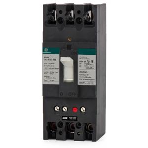 Disjuntor Tripolar GE TFK236200, 600V, 60Hz, corrente nominal 200A, capacidade de interrupção 65kA, disparo magnético e disparador térmico ajustável, acionalmento por alavanca vertical, NBR IEC 60947-2, NCM 851190, produto importado, catalogo data sheet