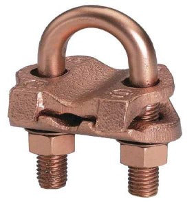Burndy GAR1526 Conector em Liga de Cobre, tipo parafuso "U", para ligação cabo-haste, diâmetro de 1", cabo de 25,0-70,0mm², para aterramento elétrico, GTDU 1' IPS 4-2/0, C-16A15, GAE-3526, Elind Eltec, produto importado, ficha tecnica catalogo data sheet