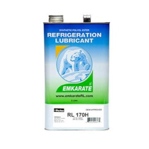 Emkarate RL 170H Óleo Lubrificante Sintético, tipo Polyol Ester (POE) para compressores de refrigeração industrial, tipo rotativo, grau ISO 170, disponível em embalagem de 3.8 e 19 litros (1 e 5 galões), produto importado, ficha tecnica catalogo datasheet