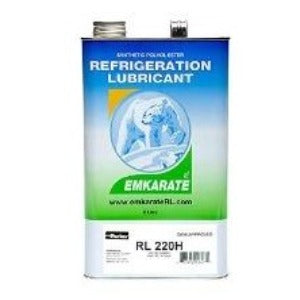 Emkarate RL 220H Plus óleo lubrificante sintético, compressores industriais, de refrigeração, ISO 220, PP47-32, disponível em 1 galão (3,8L) ou 20L (5 galões), importado