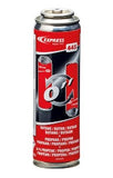 Express 445 Cartucho Gas Propeno+Butano+Propano (26% Propylene), p/ hot air gun, dehorner, hoseless iron, 60g (110 ml), rosca padrão europeu 7/16", all season -13°C, substitui antigo 444, caixa c/ 12, 3189640004450, NCM 73211100, produto inflamável, importado, ficha tecnica catalogo datasheet, SDS Ficha de Emergencia
