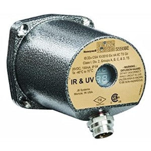 Honeywell S550BE Detector de Chama, para fornos e caldeiras, tipo combinado IR/UV, alimentação 24Ccc, saída 7,5-30 Vcc, temperatura de operação de -40 a 70ºC, conexão ao processo de 1" NPT, proteção IP55, NBR IEC 60529, substitui o antigo modelo CS550B1009, produto importado, catalogo data sheet