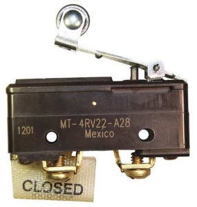 Honeywell MT-4RV22-A28 Microinterruptor (Micro Switch), acionamento momentâneo com alavanca rigida, e roldana de aço, tensão nominal 125Vcc,, 10A, terminais aparafusados, 1/4HP, 125Vcc, produto importado