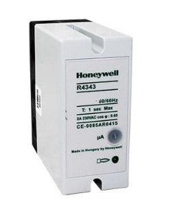 Honeywell R4343E-1006 Rele Detector de chama para gerador gás inerte, uso Industrial (Flame Safeguard), 115-230 Vac, 2A, 50/60Hz, EAN13 R4343E1006, produto importado
