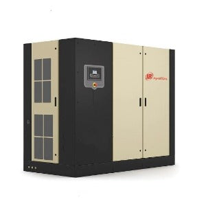 Ingersoll Rand HBR R45I-A125 (HBR RS45I-A125) Compressor Industrial Parafuso, vazão 429,6m³/h, pressão máxima de operação 8,5 Bar (125 psi), acionador motor elétrico, volume do reservatório 0.5 galões, montado em skid sem rodas, rotativo, 60HP, 230V trifásico, produto importado