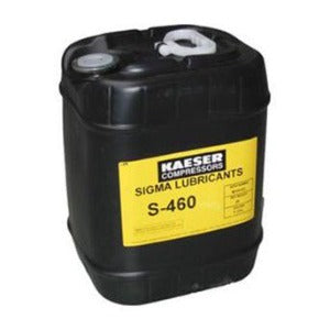 Kaeser Sigma S-460 Óleo Lubrificante Sintético, para compressores industriais tipo parafuso, disponível em balde de 18,9 litros (5 galões) e tambor 209 litros (55 galões), produto importado, ficha técnica catalogo data sheet