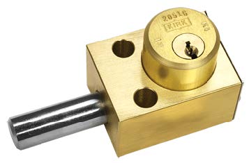 Kirk K-FL-0-100-10 Chave de Bloqueio para Disjuntor, corpo em latão sólido, 1" polegada de comprimento, Interlock, operado mecanicamente com chave, produto importado, catalogo data sheet