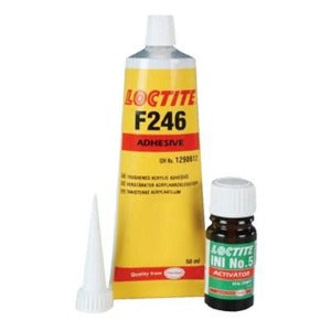 Loctite AAF246+SF INI 5 Kit Adesivo Acrilico 50ml, 2-partes "no-mix", Dimethacrylate Ester, cura rápida em temperatura ambiente, ideal para uso em aplicações que envolvam vibrações, stress e altas temperaturas, código NCM 35069100, produto importado, ficha técnica catalogo data sheet