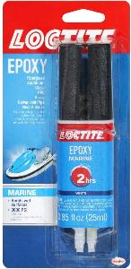 Loctite 1919324 Adesivo Epoxi Marine, 0.85 FL Oz (25ml), para uso naval e offshore, aplicação em fibra de vidro, alumínio, vidro, PVC, latão, tubos galvanizados e plásticos em geral, resistente a água e solventes, pode ser aplicado e curado embaixo d'água