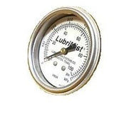Lubritech U-902R Manômetro do Gerador de Névoa, para sistema de lubrificação, acionador motor pneumático, rosca 1/4" NPT, produto importado, ficha técnica catalogo data sheet