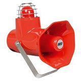 Cooper MEDC CU1SEM024F06RDI1MR Sinalizador Combinado (sonoro/luminoso), aprovado pelo INMETRO, Es d IIB T4, IP66/67, voltagem 24Vdc, 5 Joules, 60fpm (flashes por minuto), lente vermelha, entrada de cabo 1xM20 NPT, cor vermelho, produto importado