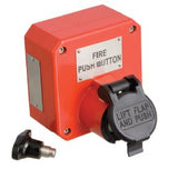 MEDC PBEB4B6B4DSCD7R Botao de Comando Eletrico de Emergencia, IEC 60947-5-1, quadrado, na cor vermelho, IP66, NBR 9518 Ex d, a prova de explosão, Grupo IIC, classe T4 (135ºC), catalogo Datasheet