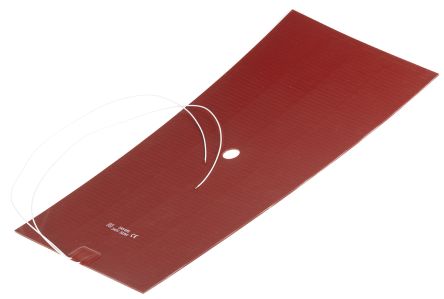 RS Pro 245-685 Manta Aquecimento de Silicone Flexível , auto-adesiva, para elementos de aquecimento, temperatura de operação +200°C, 240V, retangular 200x400 mm, 533W, temperatura de pico +300°C, produto importado, catalogo data sheet