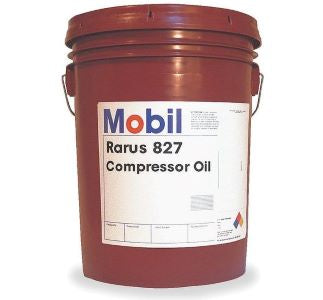 Mobil Rarus 827 Óleo Lubrificante Sintético, aplicado em compressores de ar rotativos e reciprocantes, balde 18,9 litros (5 galões), classificação DIN 51524, 104820, ASTM, referências: MOBIL RARUS 827 BD C/ 20LI, ANDEROL 555 BD C/ 20LI, KELUBE SINT 68, ficha técnica catalogo datasheet