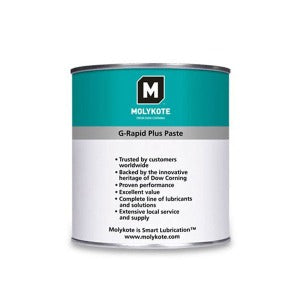 Dow Corning Molykote Pasta G Graxa Lubrificante, 1Kg, a base bissulfeto molibdênio, temperatura de trabalho da graxa de -20 a 450ºC, bisnaga com 100g, grau NLGI 2, cor cinza escuro, Compound-2, M-50 100G, produto importado