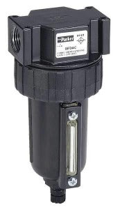 Parker 06F14BC Filtro de Ar Comprimido, porosidade de 5 micras, pressão de trabalho 100 psi, com rosca fêmea 1/4" polegada ANSI B2.1 NPT, corpo em alumínio e plástico, 3530-3000, SMC, NCM 842123, produto importado, ficha técnica data sheet