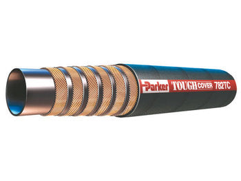 Parker 782TC-24+16A78-24-24+16N78-24-24 4670 Mangueira Montada para linha hidraulica, tubo interno borracha sintética, proteção aço trançado, SAE 100R13, diametro interno 1 1/2", curvada em 90 graus, 4670 mm, 5000 psi, -40º a 100ºC, YMD-8651-184, modelo atual 787TC-6A-6N-24-24-24-183, produto importado